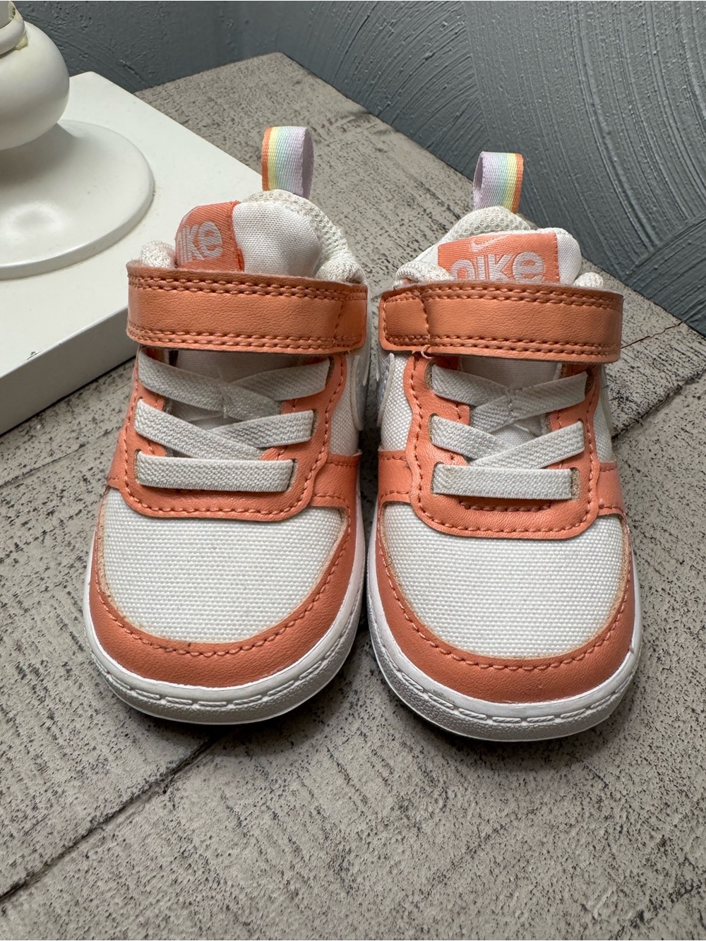 Nike Court Borough Low 2 SE Baby/Toddler Shoes SE Orange & White Baby US 3C